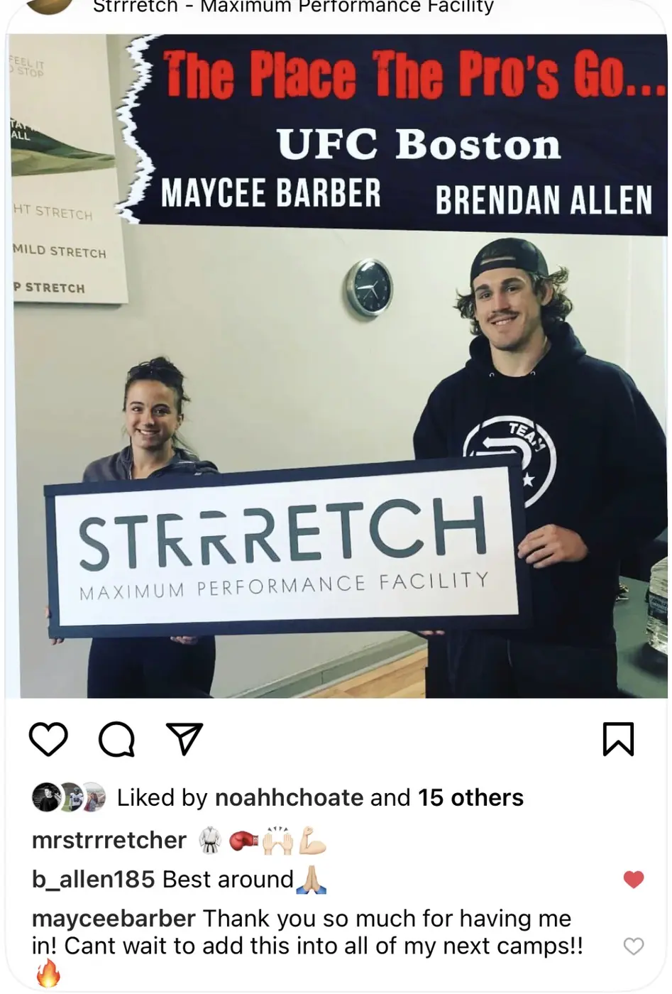 Maycee Barber & Brendan Allen — UFC